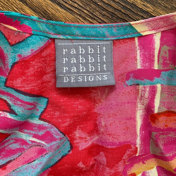Vintage 90s Wrap Top by Rabbit Rabbit Rabbit (Petite 12) - Picture 5 of 9